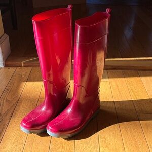 Red Christmas Wellies Rain boots